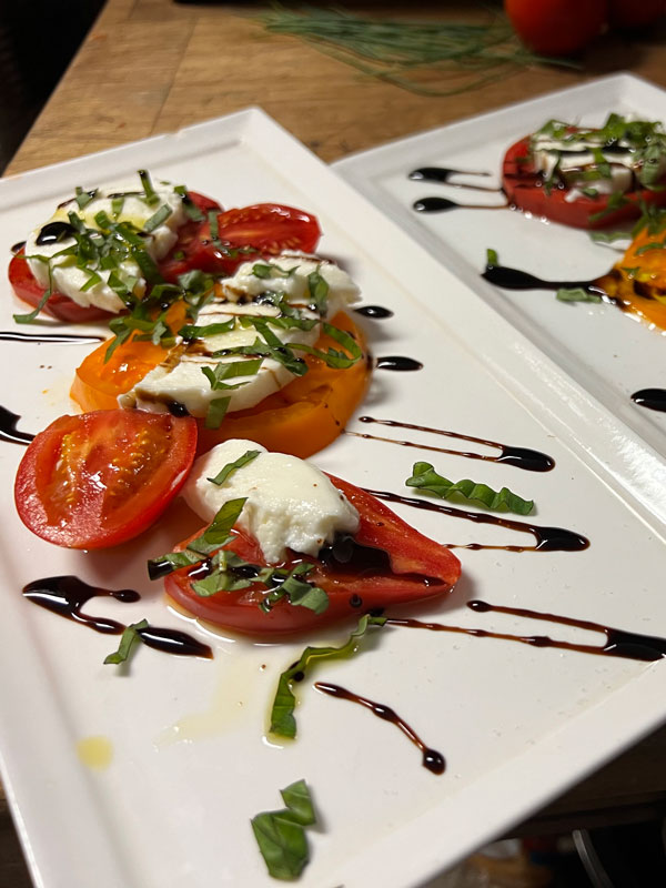 Estate heirloom caprese salad