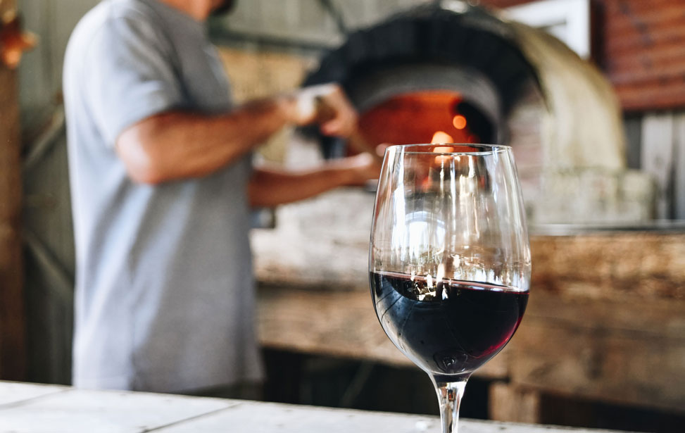 Photo of a glass of wine